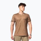 Tricou de antrenament pentru bărbați NEBBIA Washed-Off Max Out light brown