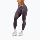 Colanți de antrenament pentru femei NEBBIA Flow Seamless Push-Up dark grey