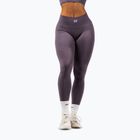 Colanți de antrenament pentru femei NEBBIA Flow Seamless Maximum Push-Up dark grey