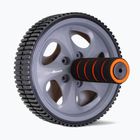 Roata pentru exerciții pentru mușchii abdominali GymBeam Ab Wheel negru/gri/oranj
