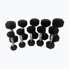 Set de haltere Tunturi Rubber Dumbbellset 1-10 kg black