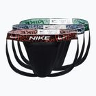 Slipuri pentru bărbați Nike Dri-FIT Everyday Cotton Stretch Jock Strap 3 pary black/red/aquarius blue/stadium green