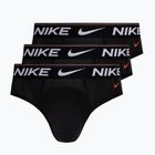 Slipuri pentru bărbați Nike Dri-Fit Hip Logo Brief 3 pary black/black/black