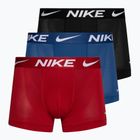 Boxeri pentru bărbați Nike Dri-Fit Essential Micro Trunk 3 pary black/red/blue