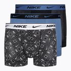 Boxeri pentru bărbați Nike Everyday Cotton Stretch Trunk 3 pary black/blue/grey