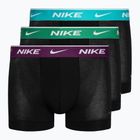 Boxeri pentru bărbați Nike Everyday Cotton Stretch Trunk 3 pary turquoise/violet/blue