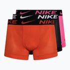 Boxeri pentru bărbați Nike Dri-FIT Cotton Trunk 3 pary picante red/laser fuchsia/black