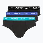 Slip pentru bărbați Nike Everyday Cotton Stretch Brief 3 pary black dusty/ast/arry navy