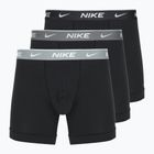 Boxeri pentru bărbați Nike Everyday Cotton Stretch 3 perechi bi bi/iron grey/clear grey high shine textured wb