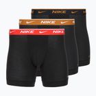 Boxeri pentru bărbați Nike Everyday Cotton Stretch 3 perechi black light crimsn/desrt ochre/black waistband