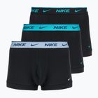 Boxeri pentru bărbați Nike Everyday Cotton Stretch Trunk 3 perechi black light amry blue/dusty cactus/black waistband