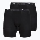 Boxeri pentru bărbați Cotton Long 2 pack black