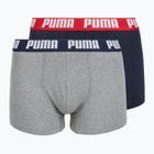 Boxeri pentru bărbați PUMA Everyday Basic 2 perechi navy/grey
