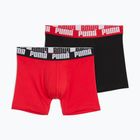 Boxeri pentru bărbați PUMA Everyday Basic 2 perechi red/black