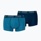 Boxeri pentru bărbați PUMA Everyday Trunk 2 perechi light blue melange