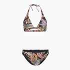 Costum de baie din două piese pentru femei O'Neill Marga Rita Bikini negru floare tropicală