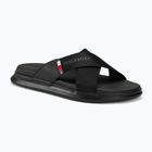 Papuci pentru bărbați Tommy Hilfiger Comfort Criss Cross Beach Sandal black