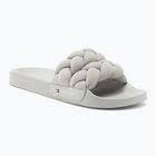 Papuci pentru femei Tommy Jeans Braided stratus grey