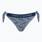 Partea de jos a costumului de baie Tommy Hilfiger Cheeky Side Tie Bikini Print illustrated wave dark night navy