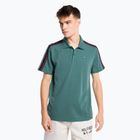 Tricou de antrenament pentru bărbați Tommy Hilfiger Textured Tape Polo verde