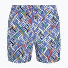 Pantaloni scurți de înot pentru bărbați Tommy Hilfiger SF Medium Drawstring Print multi monogram blue spell