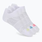 Șosete pentru femei SKECHERS Toe/Heel Terry Low Cut 3 pary white/bright blue