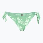 Partea de jos a costumului de baie Tommy Hilfiger Cheeky Side Tie Bikini Print floral tropic aop fort green