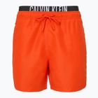 Șorturi de înot pentru bărbați Calvin Klein KM0KM01093 Intense Power Medium Double WB flaming chili