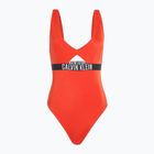 Costum de baie pentru femei Calvin Klein KW0KW02746 Intense Power One Piece Fashion Fit flaming chili