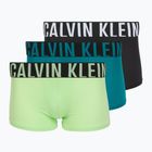 Boxeri Calvin Klein 000NB3775A Trunk 3 perechi black/teal breeze/forest freeze