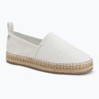 Espadrile pentru femei Calvin Klein HW0HW02931 Oblique Canvas Off White