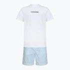 Pijamă bărbătească Calvin Klein LV00NM2903 classic white top/aurora stripe