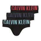 Chiloți pentru bărbați Calvin Klein 000NB3610A Hip Brief 3 perechi black w/ombre blue logo/black w/c