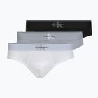 Slipuri pentru bărbați Calvin Klein LV00NB4471 Hip Brief 3 perechi black/misty grey/white