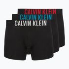 Boxeri Calvin Klein 000NB3609A Boxer Brief 3 perechi black w/oatmeal logo/black w/age