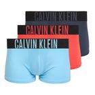 Boxeri pentru bărbați Calvin Klein 000NB3775A Trunk 3 pairs ombre bluee/chilly bluee/punch pink