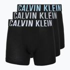 Boxeri Calvin Klein 000NB3609A Boxer Brief 3 perechi black w/harbor mist logo/black w