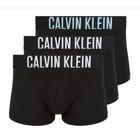 Boxeri pentru bărbați Calvin Klein 000NB3608A Trunk 3 pairs black with harbor mist logo/ black with
