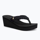 Șlapi pentru femei Tommy Hilfiger Wedge Braided Summer Sandal black