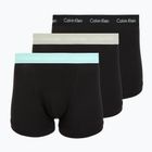 Boxeri pentru bărbați Calvin Klein 0000U2662G Trunk 3 perechi black in plume wb/black in misty sag