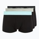 Boxeri pentru bărbați Calvin Klein 0000U2664G Low Rise Trunk 3 pairs black in plume wb/ black in misty sag