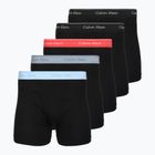 Boxeri Calvin Klein LV00NB1429 Boxer Brief 5 perechi Black Bodies Black Bodies with black/misty grey