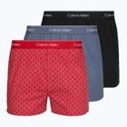 Boxeri pentru bărbați Calvin Klein LV00NB4727 Boxer Slim black/prep emblem goji berry/grisai