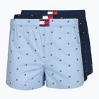 Boxeri pentru bărbați Tommy Hilfiger Woven Boxer Print 3 pack chambray flag/carb navy/c navy flag