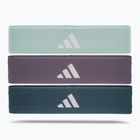 Set de elastice pentru exerciții adidas Resistance Band 3 szt. green/ violet/ blue