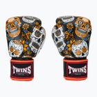 Mănuși de box Twins Special Fancy FBGVL3-53 Skull orange/black