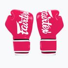 Mănuși de box Fairtex Microfiber pink/white