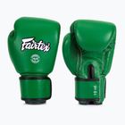 Mănuși de box Fairtex Real Leather Boxing green