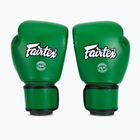 Mănuși de box Fairtex Real Leather Boxing green