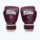 Mănuși de box Fairtex Real Leather Boxing maroon